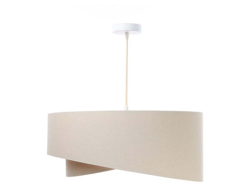 Lampa wisząca Boho 50 cm tkaninowa beżowa