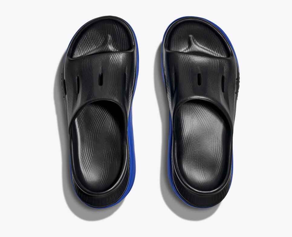 HOKA Diapositiva Ora Recovery 3 Negro / Azul Ultramar