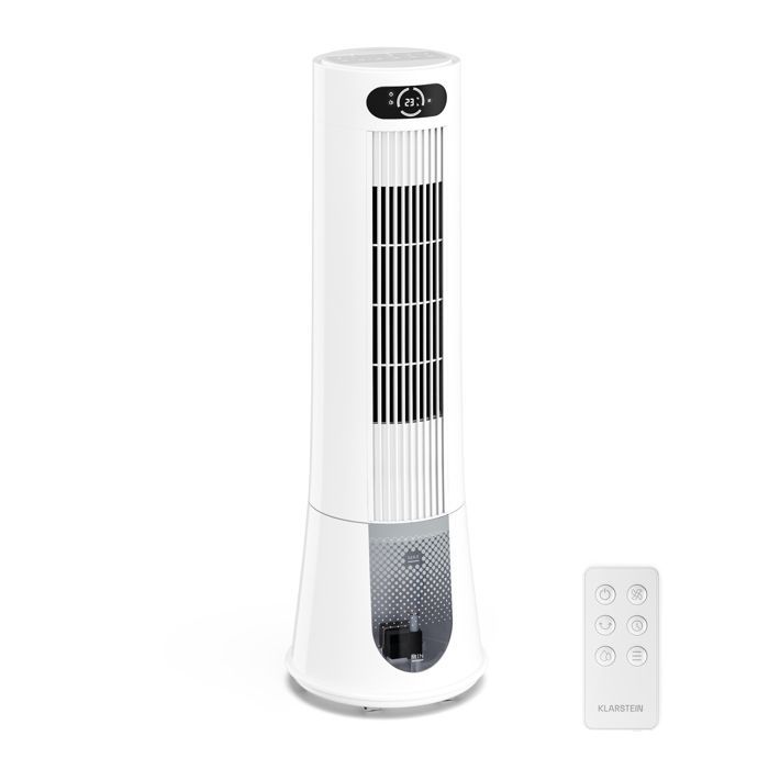 Ventilador enfriador de aire - Klarstein Frost - 200 m³/h - 7 L - 20 m² - 4 modos - 3 niveles de potencia - Control remoto