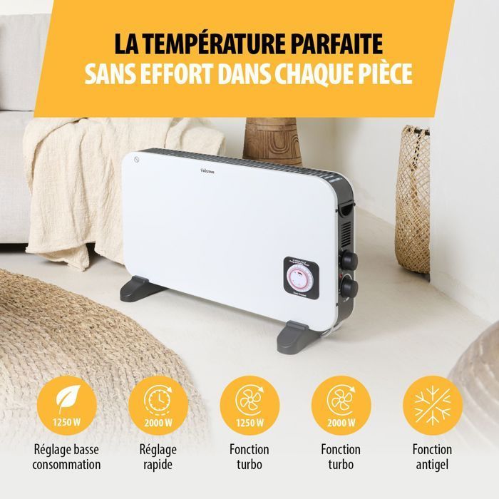 Aquecedor de convecção Tristar KA-5816 - 2000 W com temporizador