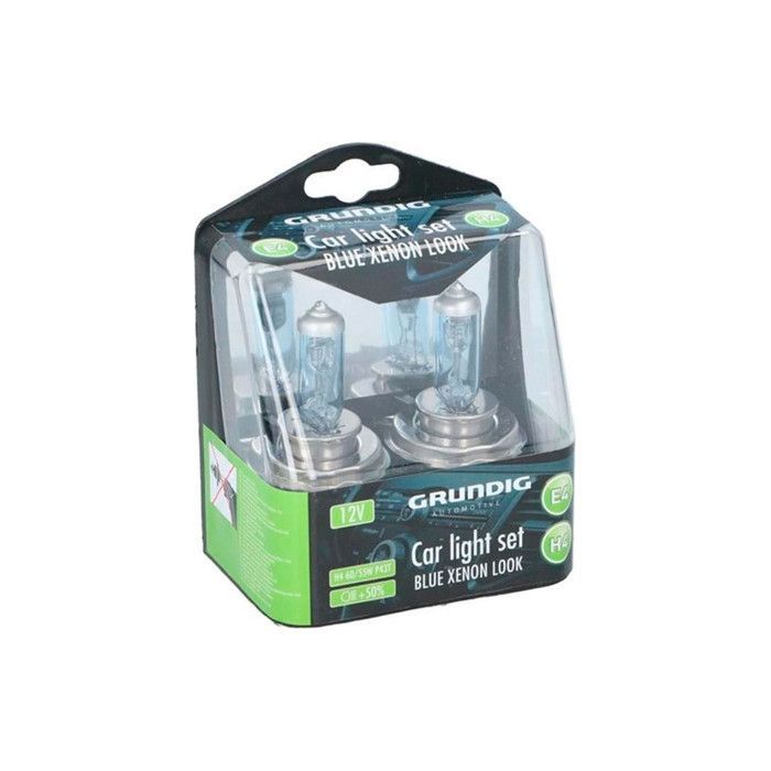 Juego de 2 bombillas de xenón H4 de 12 V para coche de Grundig.