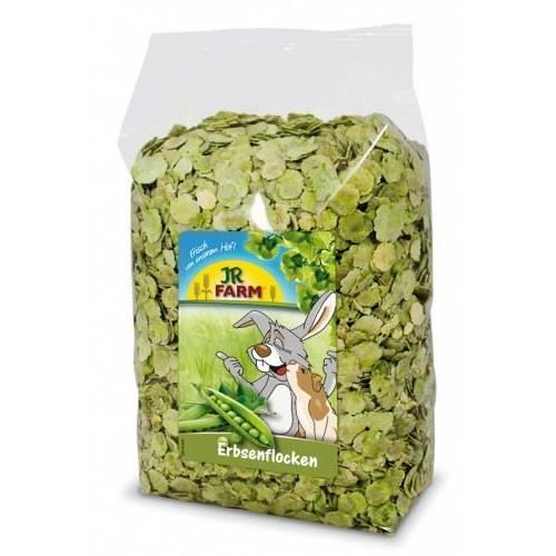 Alimento completo - JR FARM - Flocos de ervilha - 1 kg - Pré-cozido e de fácil digestão - Para coelhos e roedores