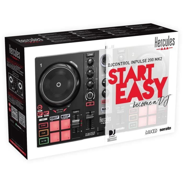 HERCULES DJ CONTROL INPULSE 200 MK2 – Der ideale DJ-Controller zum Erlernen des Mixens – Software und Tutorials inklusive
