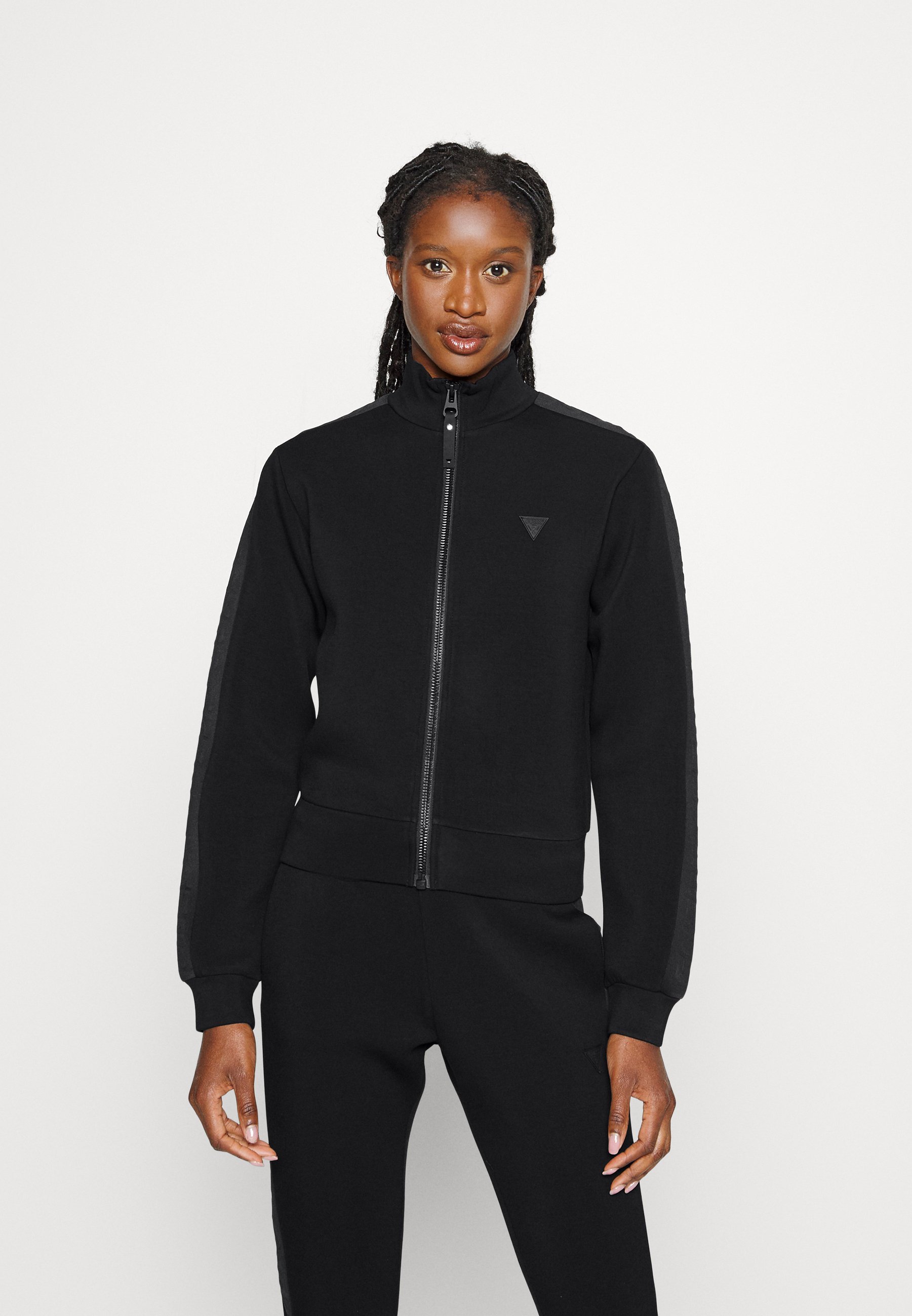 Guess NEW ALLIE ZIP - Bluza rozpinana - jet black