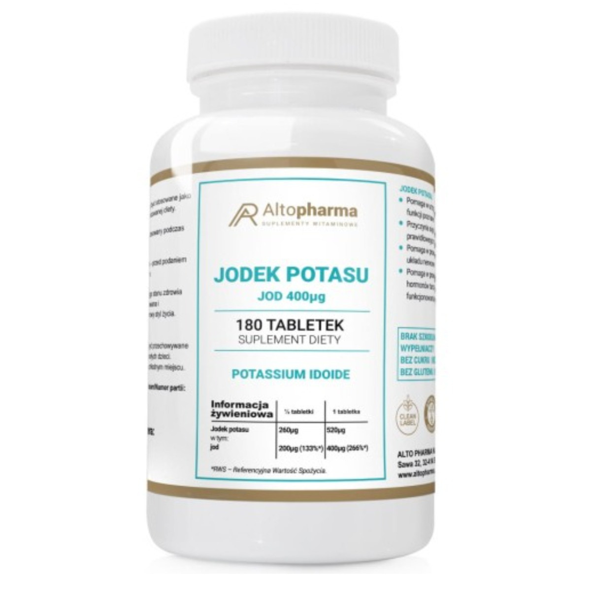 Ioduro di potassio Altopharma 400 µg (di origine vegetale)