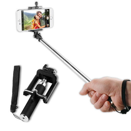  Muvit Selfie-Stick bis zu 5,5 Zoll, Schwarz
