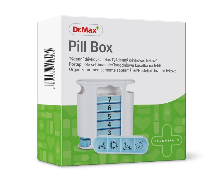 DR. MAX Pillendose, wöchentlicher Pillenorganizer 4 x 7