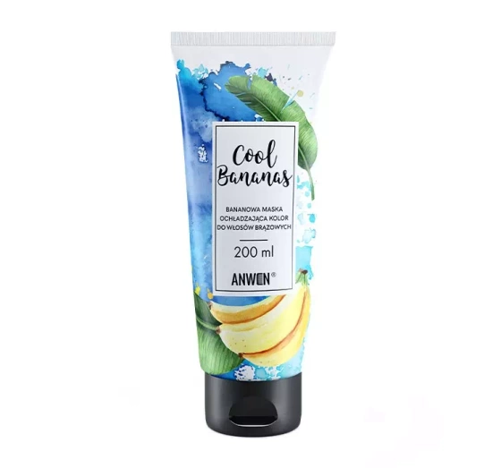 Anwen Cool Bananas bananowa maska ochładzająca kolor do włosów brąz 200 ml