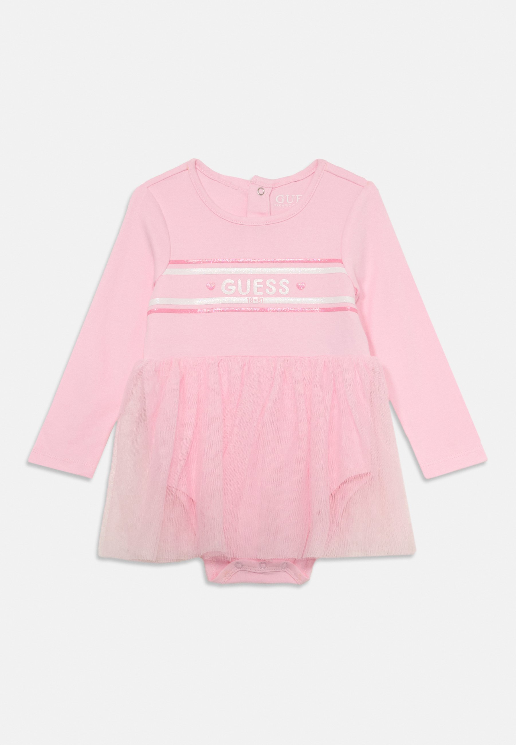 Guess BABY BODYSUIT - Jersey jurk - suikerspinroze