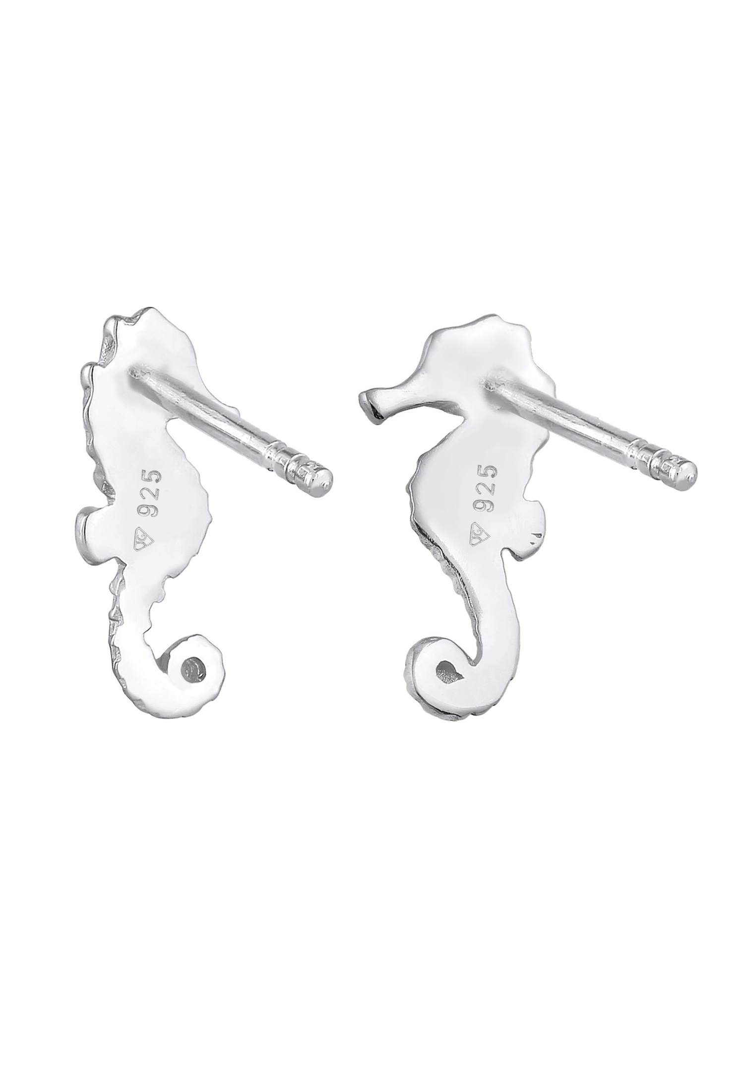 Elli Clous d'oreilles hippocampe tendance été maritime en argent sterling 925 pour femme