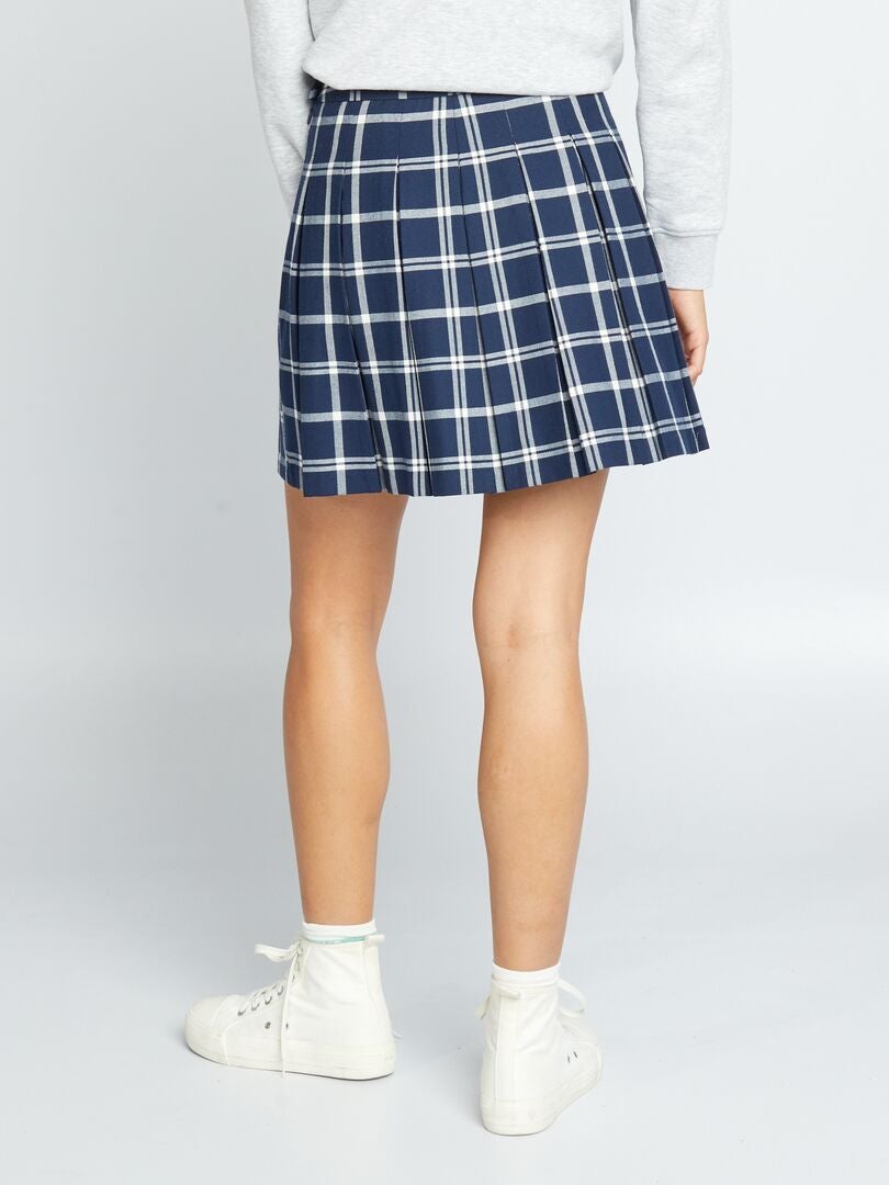 Geplooide rok - BLAUW