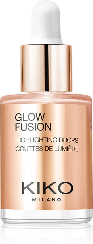 KIKO Milano Glow Fusion Highlighting Drops, iluminador facial líquido.