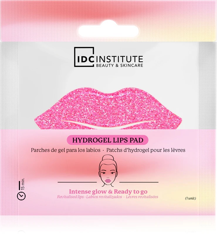 IDC Institute Glitter Lip Pink hidrogelna maska za ustnice