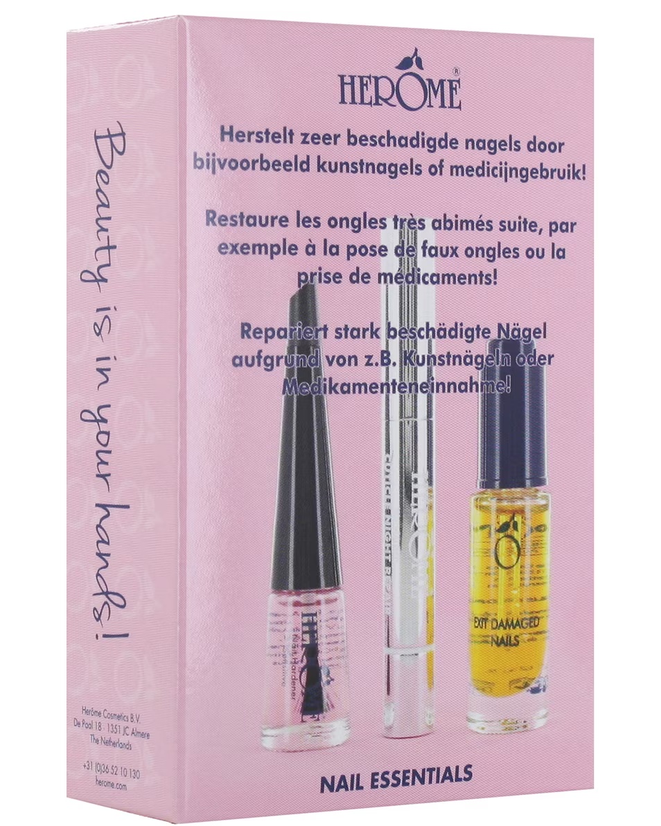 SET HERÔME NAIL ESSENTIALS EXIT UNGHII DETERIORATE, MIRACLE PEN, ÎNTĂRITOR DE UNGHI MOALE