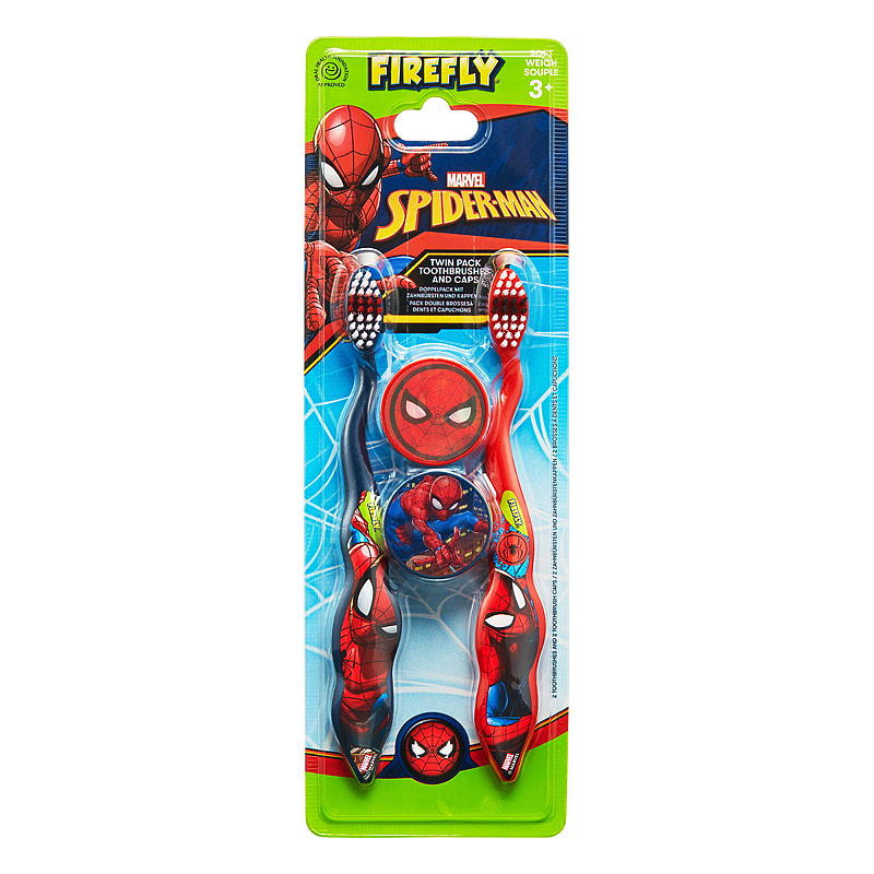 Tandenborstelset van 2 stuks: Spiderman en Firefly