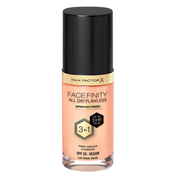 „Max Factor Facefinity All Day Flawless C35 Pearl Beige“ makiažo pagrindas, 30 ml