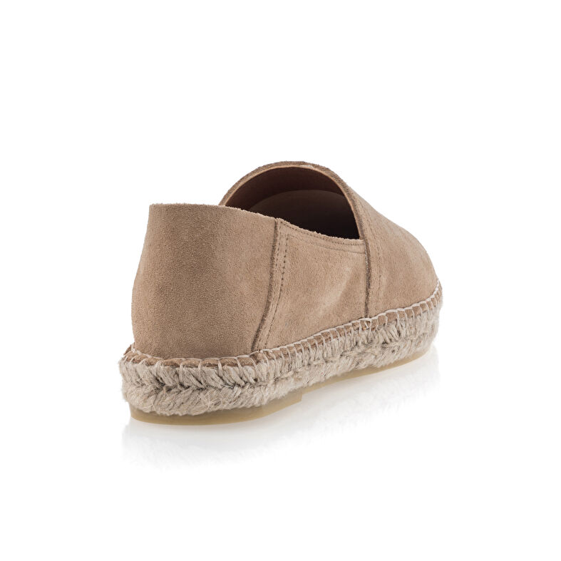 Beige espadrilles voor dames met touwzolen