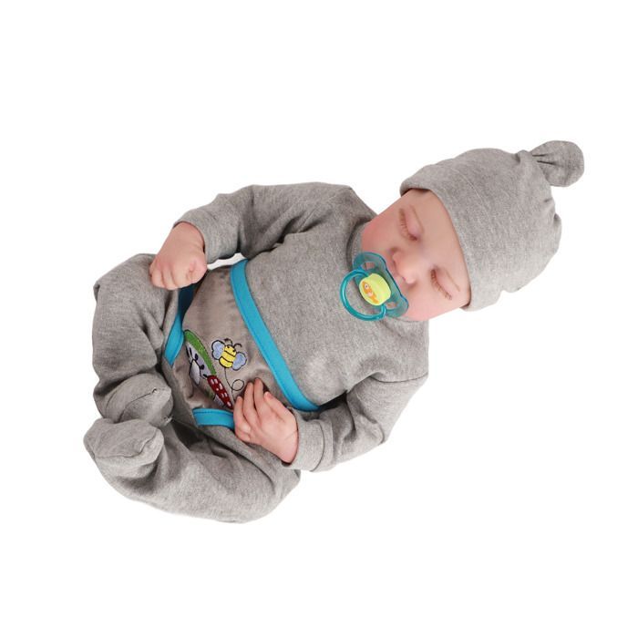 Muñecas Reborn de 19 pulgadas, muñecas realistas de silicona suave para recién nacidos durmiendo.