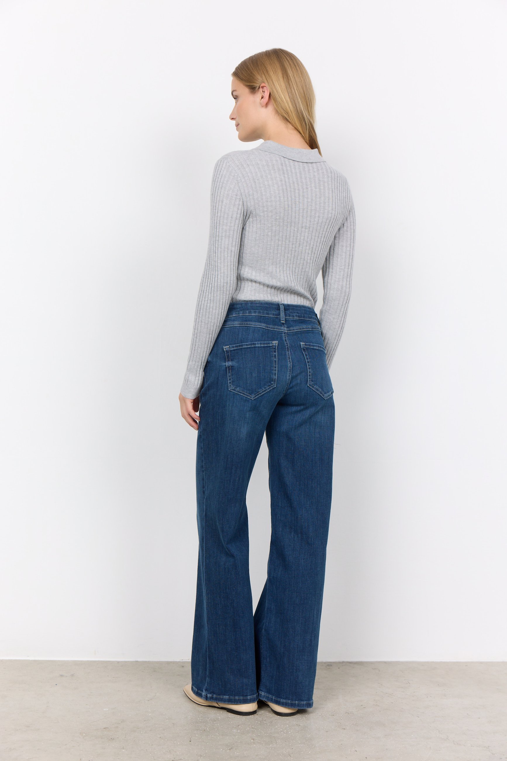 Soyaconcept flared jeans - donkerblauwe denim