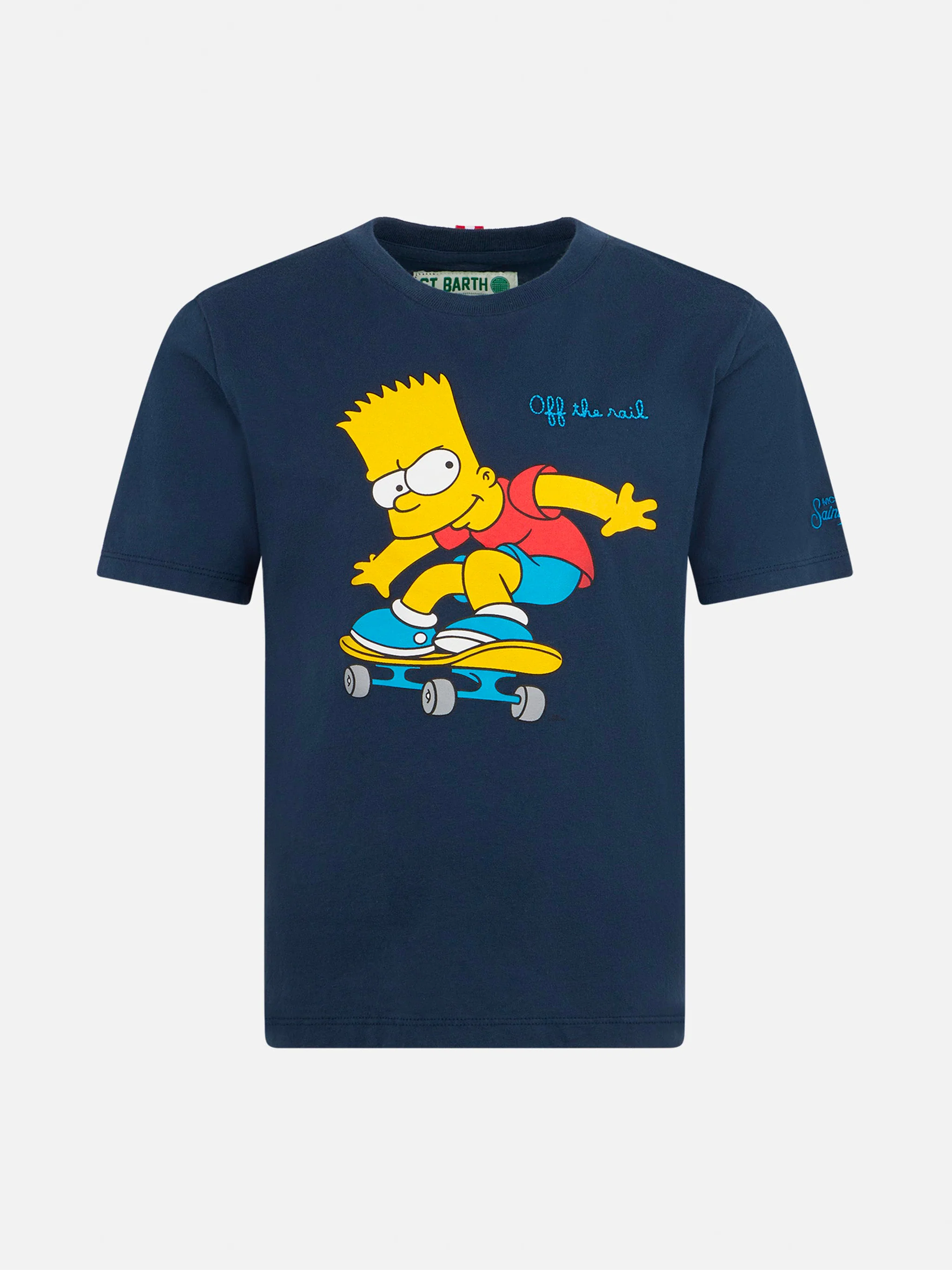 T-shirt da bambino in cotone pesante con stampa Bart skate | EDIZIONE