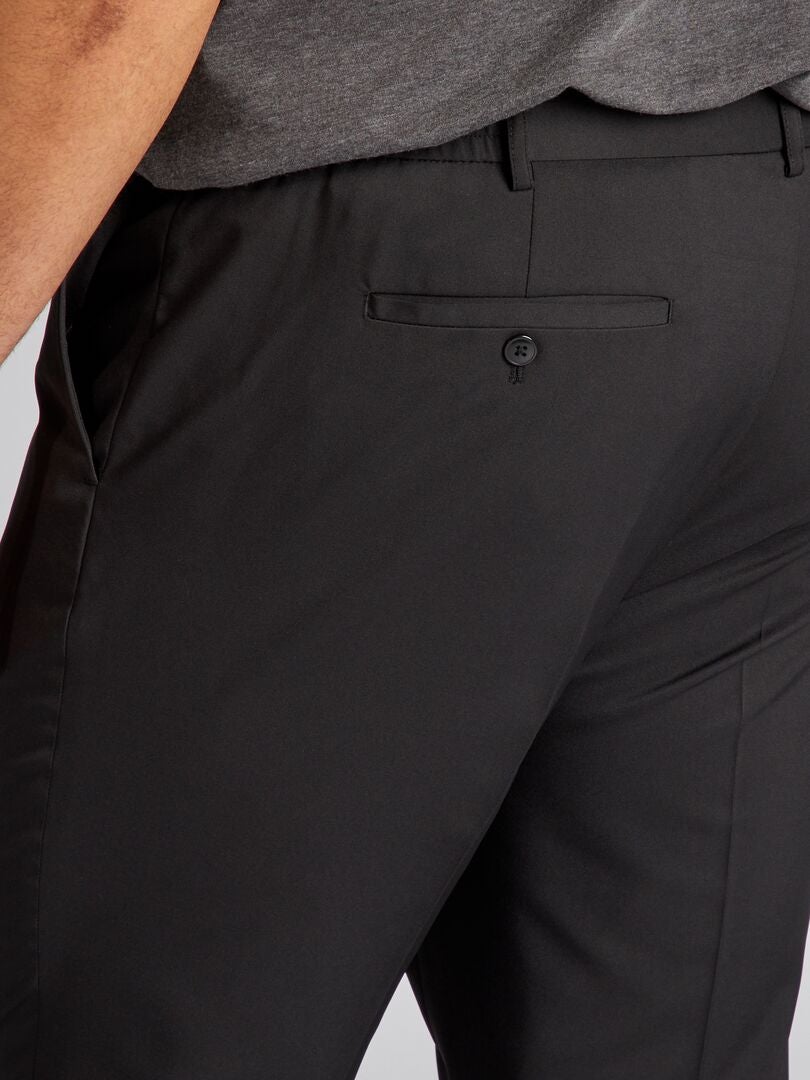 Pantalones de traje ajustados - Negro