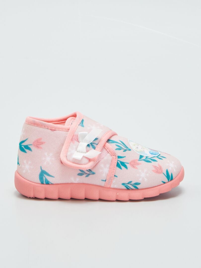 'Frozen' hoge slippers met klittenbandsluiting - BEIGE
