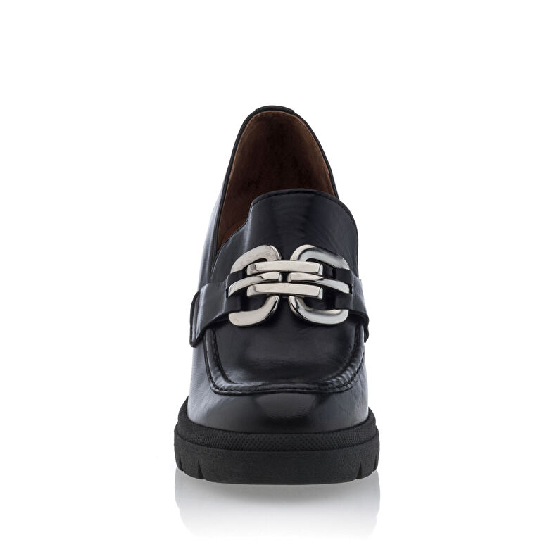 Mocasines/zapatos náuticos negros para mujer