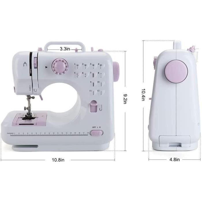 Portable electric overlock sewing machine with LED light assistant
