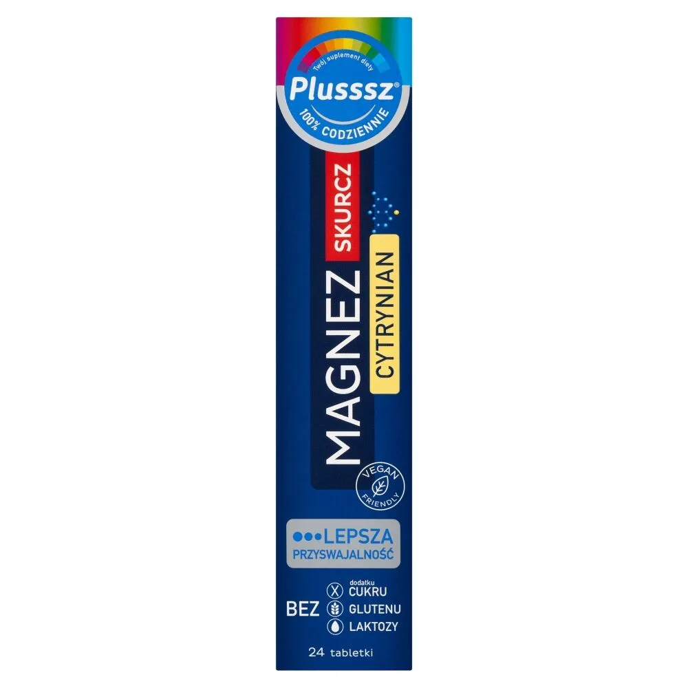 Plusssz Magnez Skurcz Cytrynian, Tabletki musujące