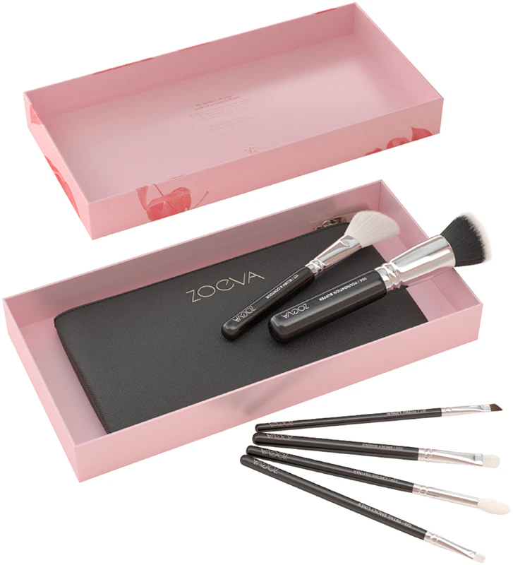 Conjunto de pincéis ZOEVA The Essential Brush Set com nécessaire