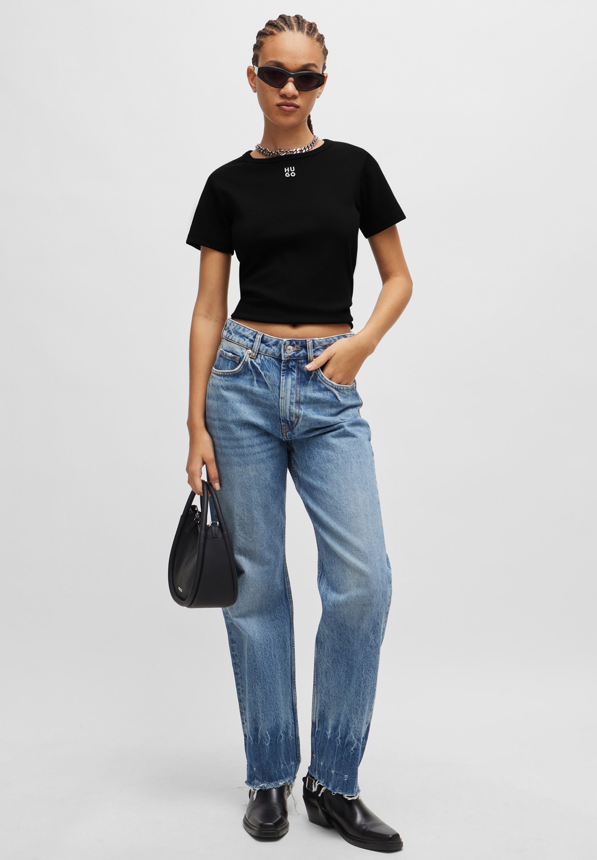 HUGO DELORIS - T-shirt basic - nera