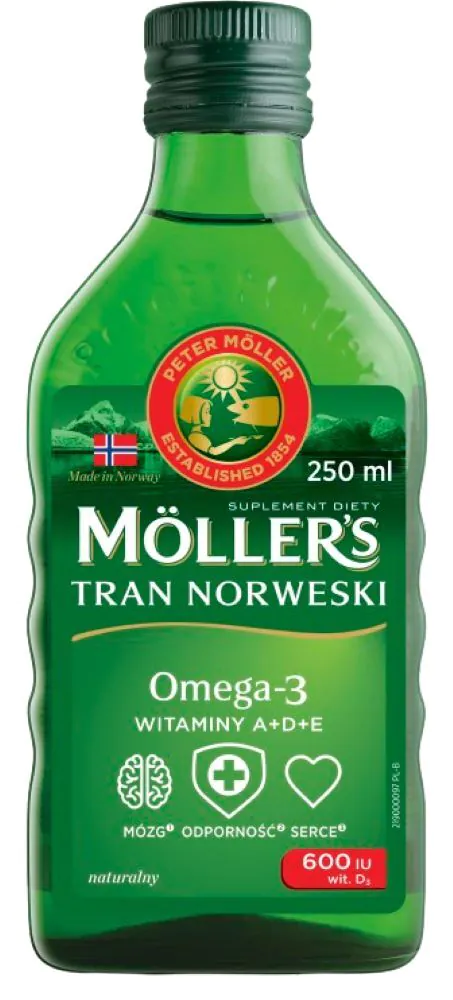 Mollers Tran Norweski Smak naturalny Płyn