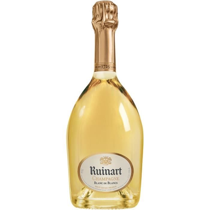 Champán - Set de 3 botellas de Champán Ruinart - 2 Ruinart Brut - 1 Ruinart Blanc de Blancs - 3 x 75cl