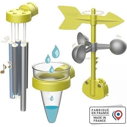 Smoby - Weather Kit - Smoby House Accessories - Wind Chime + Rain Gauge + Weather Vane - Ages 2+