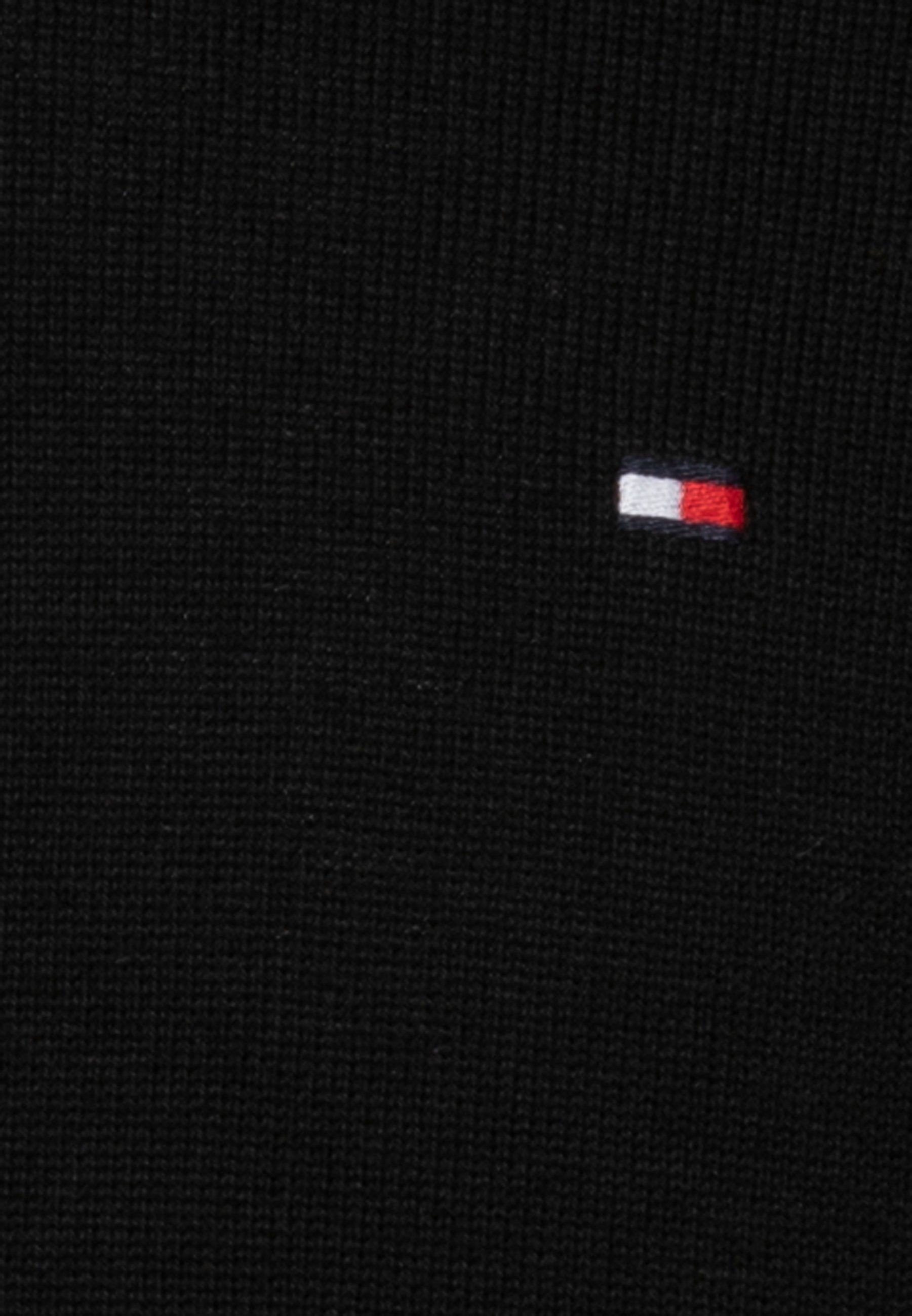 Tommy Hilfiger PIMA ZIP MOCK - Trui - zwart