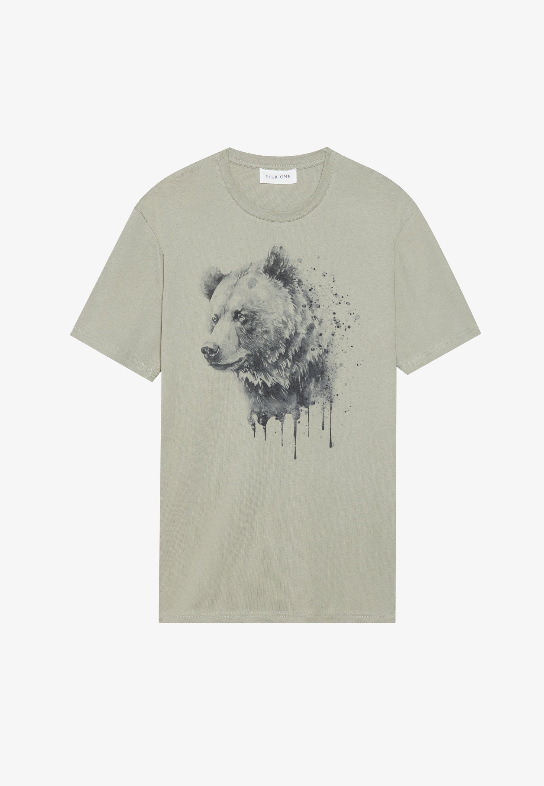 Pier One Print T-Shirt – Schattengrau