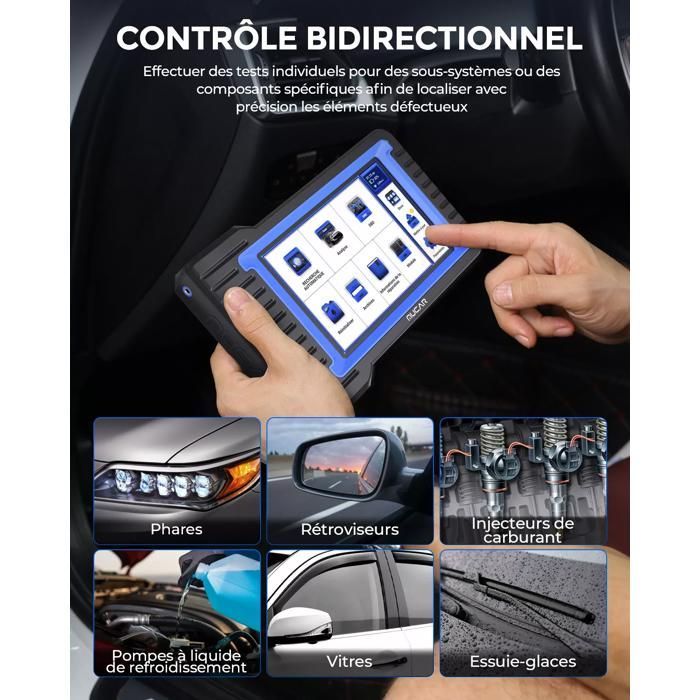 Strumento diagnostico bidirezionale per auto - BAZARLAND30 - MUCAR VO7S - Touchscreen da 7 pollici - Oltre 106 marche