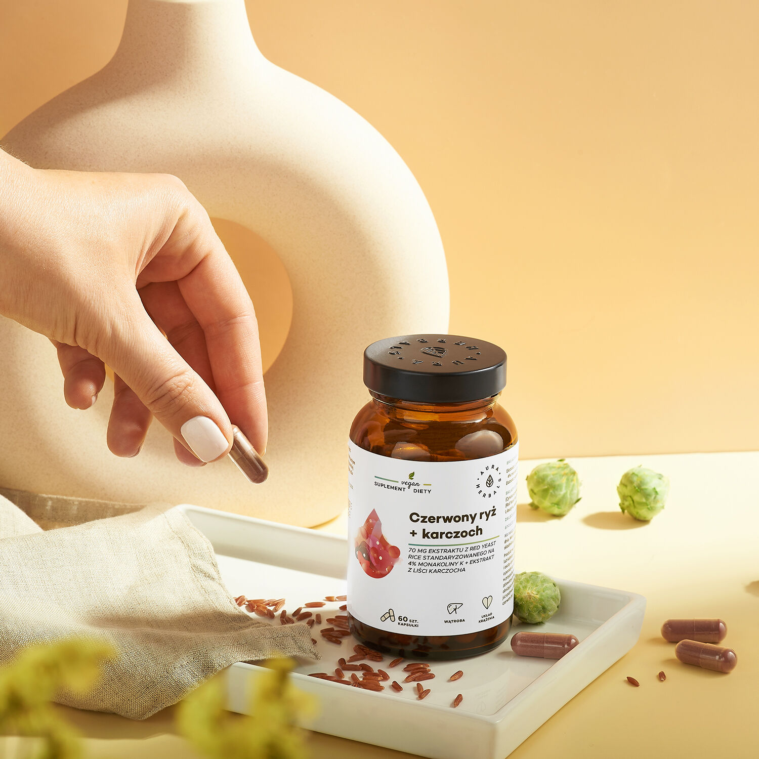 Aura Herbals Červená ryža + Artičoky