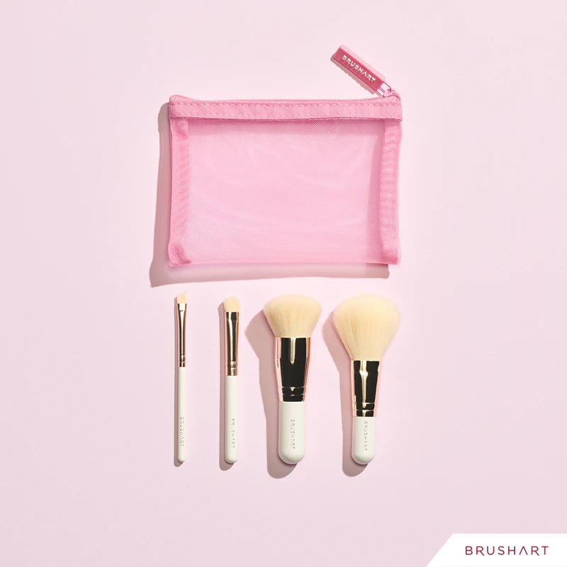 BrushArt Basic On-the-go Glam mini make-upkwastenset, reismake-upkwastenset met mini-etui