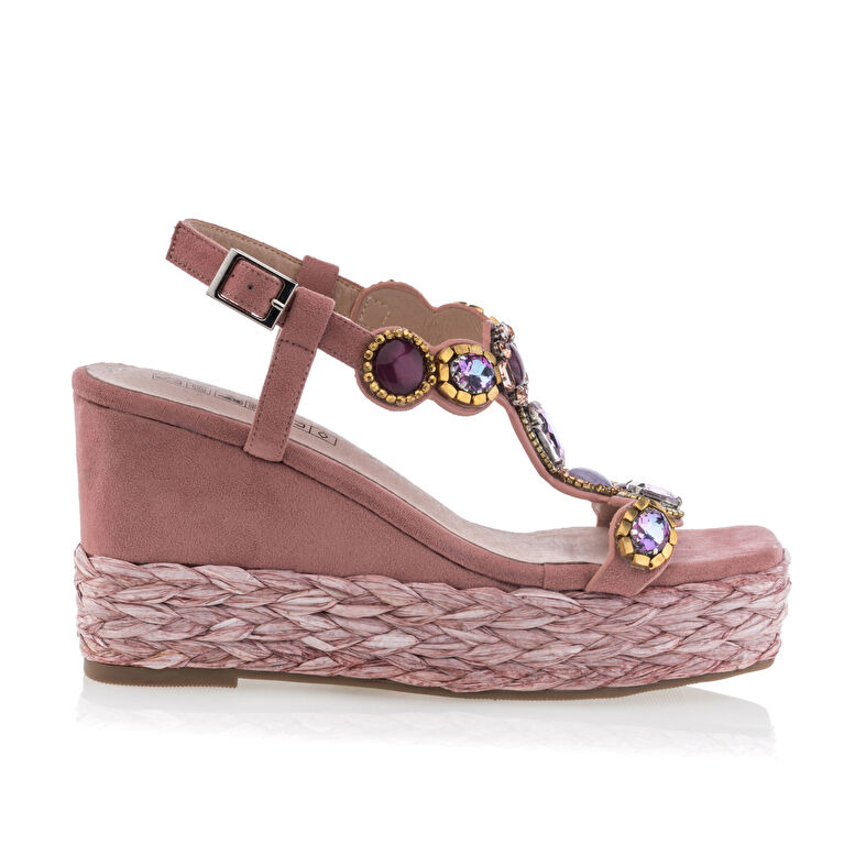 Sandalias rosas para mujer / Zapatos de punta abierta
