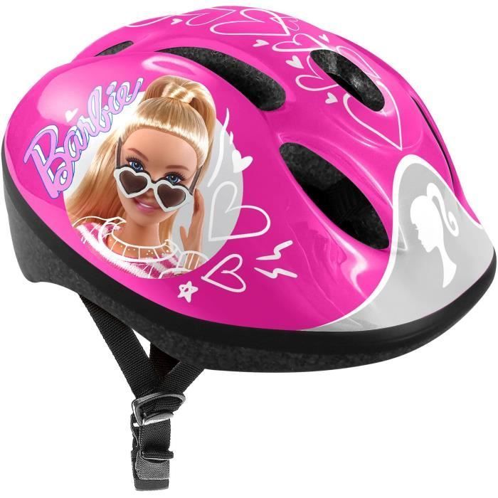 Casco da bici STAMP Barbie - Taglia regolabile - Comodo - Rosa