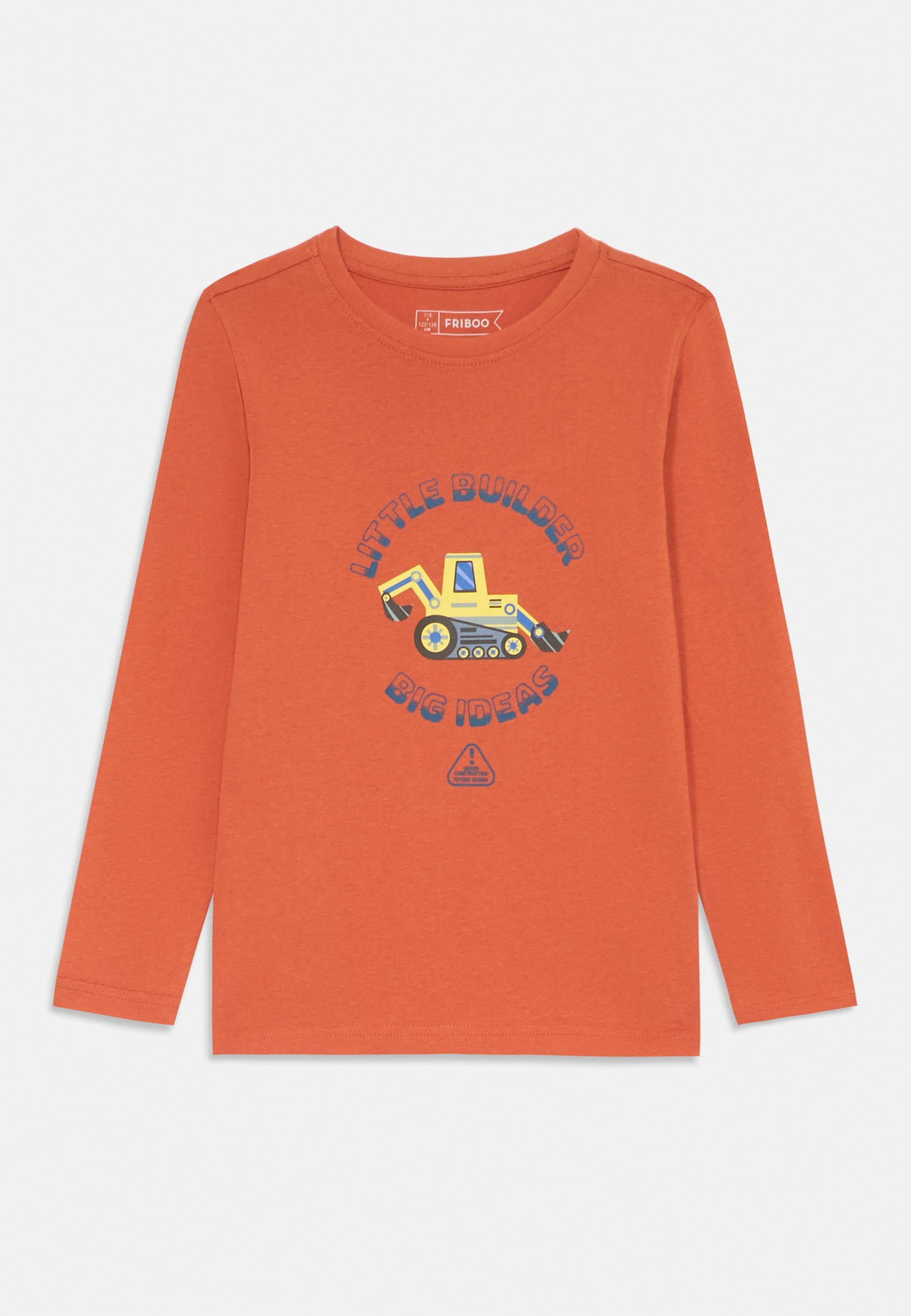 Lot de 4 Friboo - Haut à manches longues - gris clair/blanc/orange
