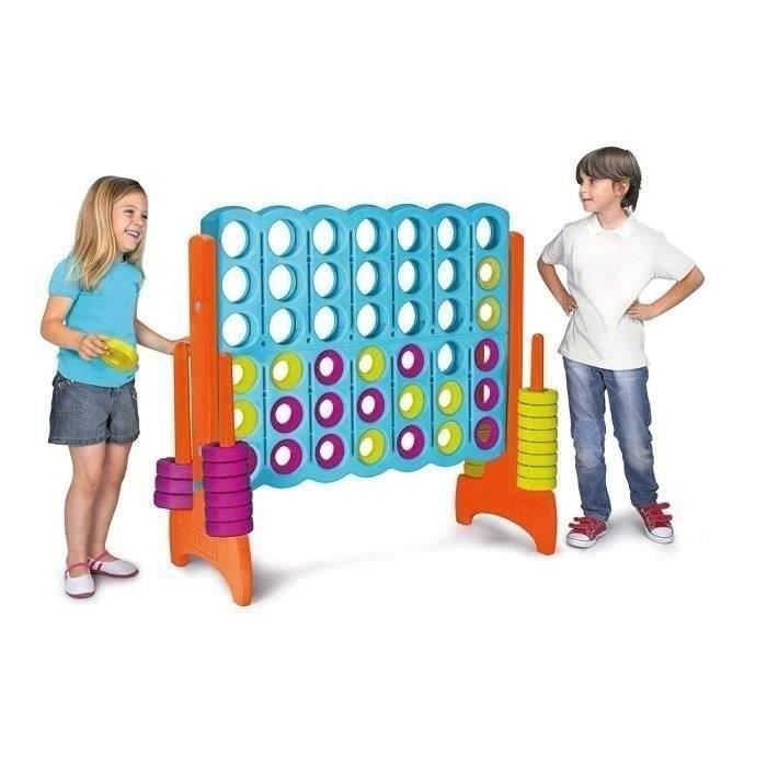 Juego de exterior - FEBER - Juego gigante Conecta 4 - Plástico resistente a los rayos UV - 21 anillos