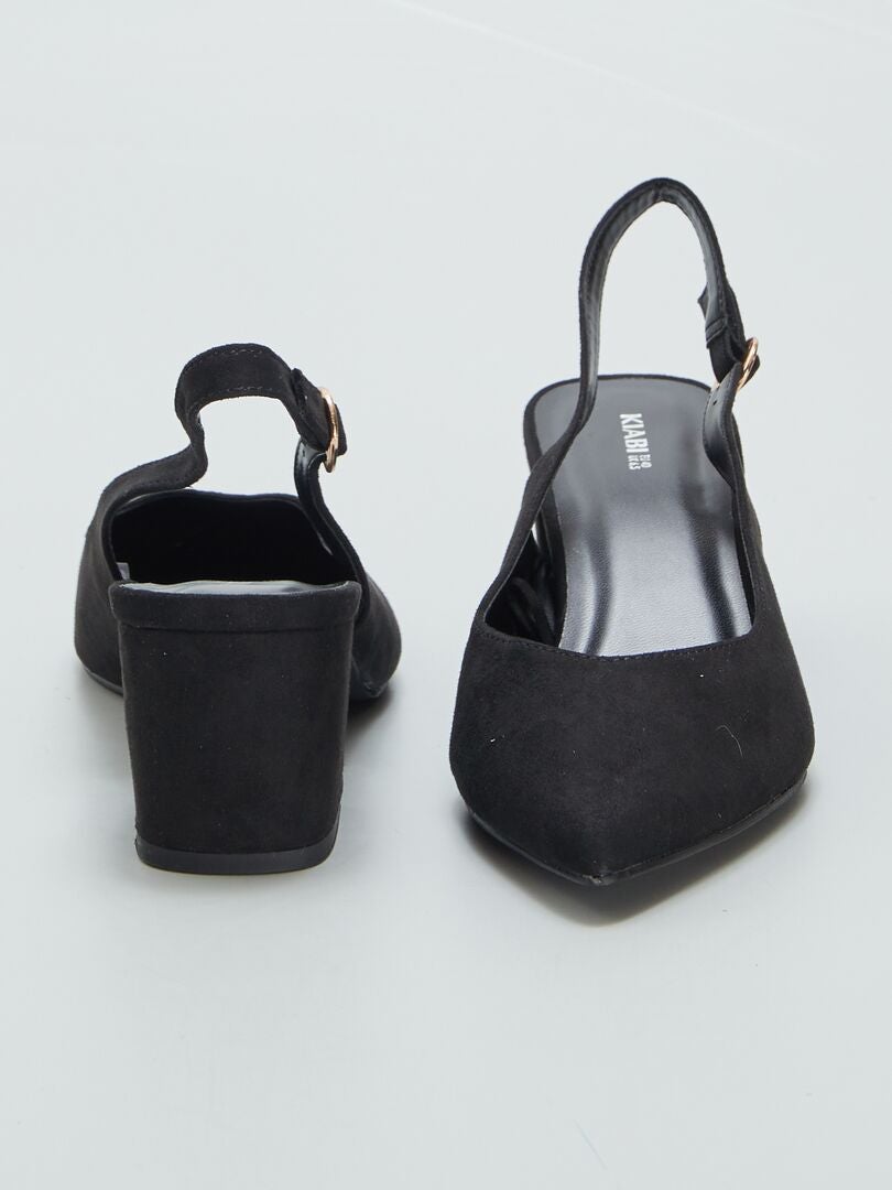 Escote de color liso - NEGRO