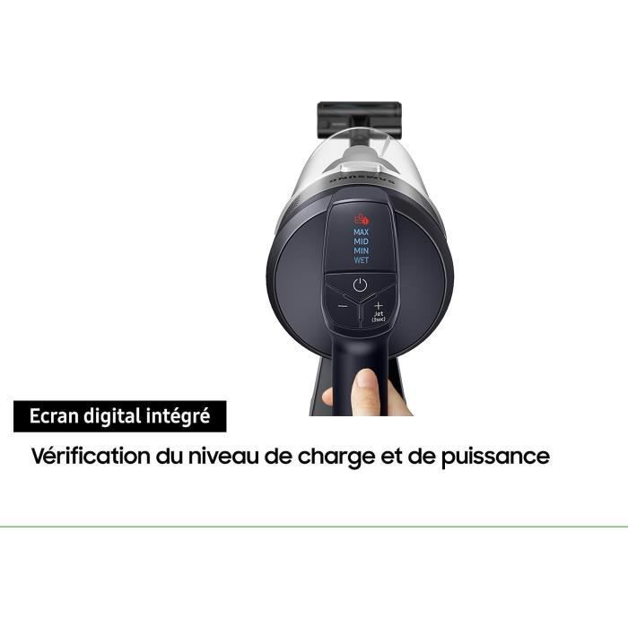 Aspiradora de mano inalámbrica SAMSUNG Jet 75E Turbo - Potencia de 200 AW - Cepillo con acción turbo