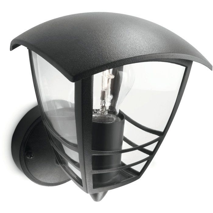 Aplique de pared exterior - PHILIPS - Creek - Orientación hacia arriba - Negro - IP44