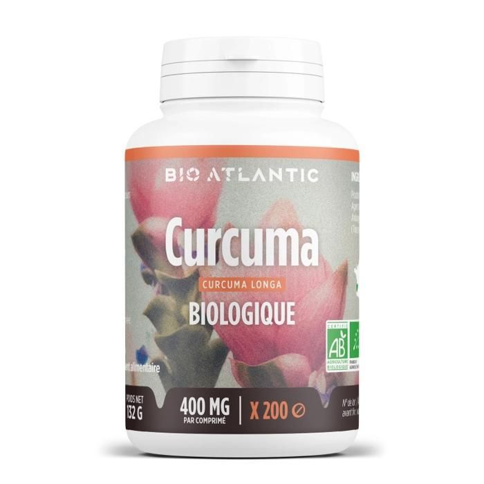 Cúrcuma orgánica 400 mg - 200 comprimidos