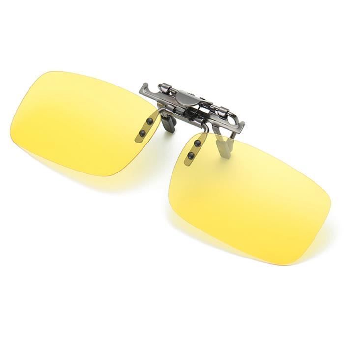 BZ263 Lunettes de soleil pour hommes, clips détachables, jaune (vision de nuit) LJL70424131YE_177
