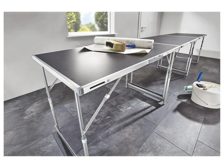 Conjunto PARKSIDE® com 3 mesas multifuncionais, ajustáveis e de alta qualidade.