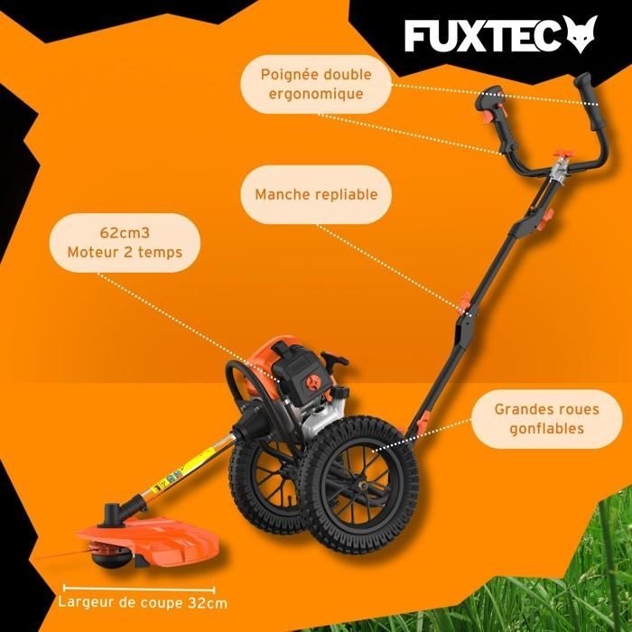 FUXTEC FX-FSR162 62cc 3.5HP Wheeled Petrol Grass Trimmer